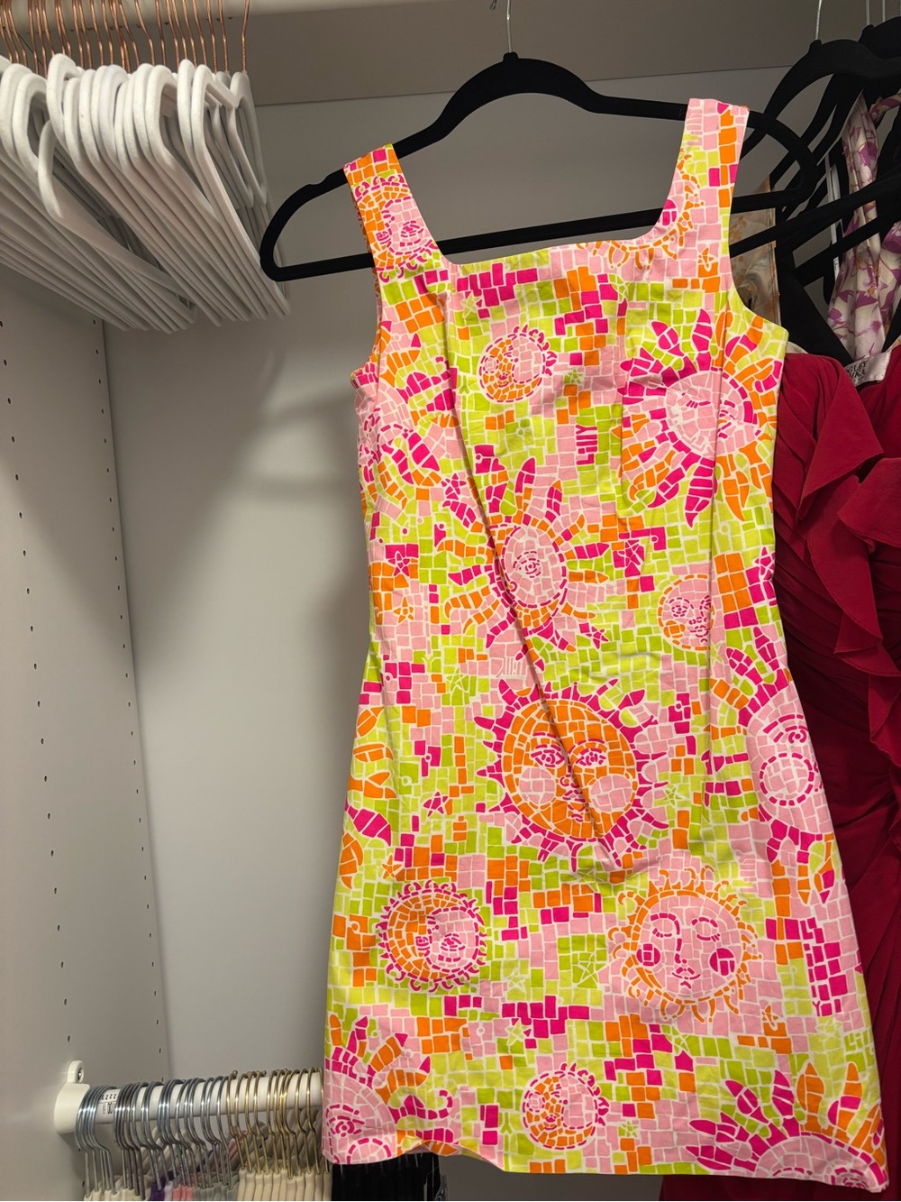 Lilly Pulitzer Neon Mosaic Pink, Orange & Lime Mini Dress